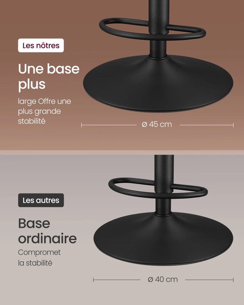 Sgabelli da bar set di 2 sedie da cucina seduta girevole altezza regolabile imbottitura in PU con schienale e poggiapiedi bancone da pranzo marrone 12_0007738