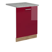 Vicco Pannello frontale della lavastoviglie Rosso lucido 60 cm , PL Marmo