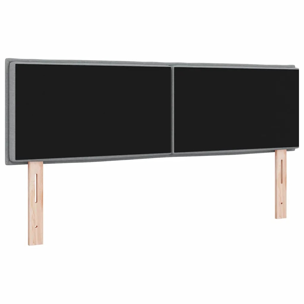 Testiera LED con strisce LED Grigio chiaro 144 cm Tessuto 3337985
