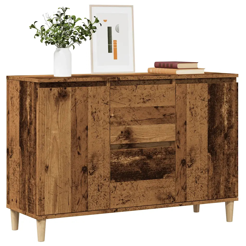Credenza-Buffet-Armadio da cucina Legno Antico 102x35x70 cm in Legno Multistrato 406205