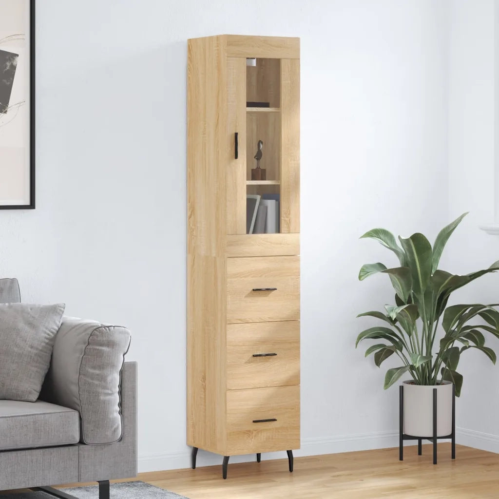 Credenza Rovere Sonoma 34,5x34x180 cm in Legno Multistrato 3199252