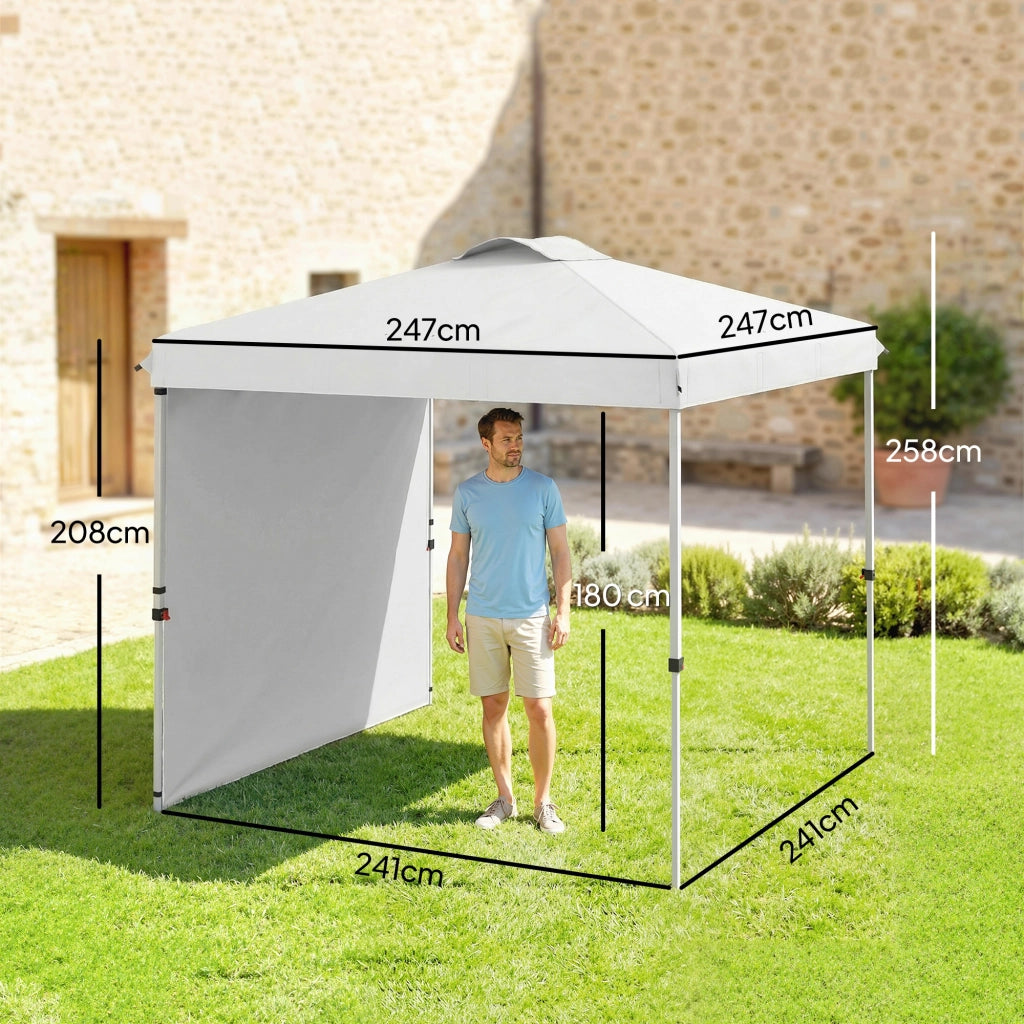 Carpa da Giardino Pieghevole ¨C zephmum ¨C Bianco 250x250 cm