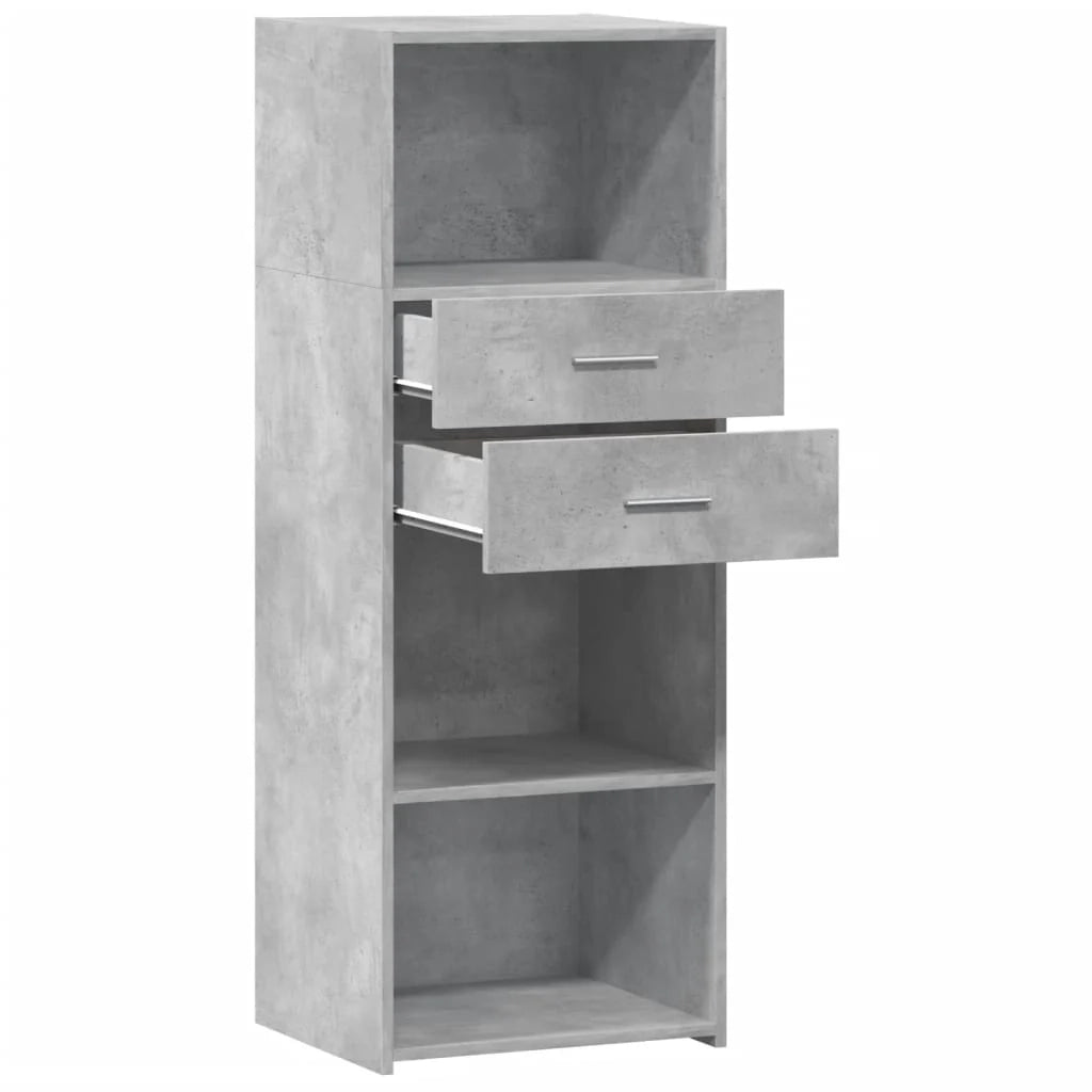 Buffet credenza cassettiera mobiletto mobile contenitore organizer per cucina soggiorno salotto alto 45 x 42,5 x 124 cm legno ingegnerizzato grigio 02_0034443
