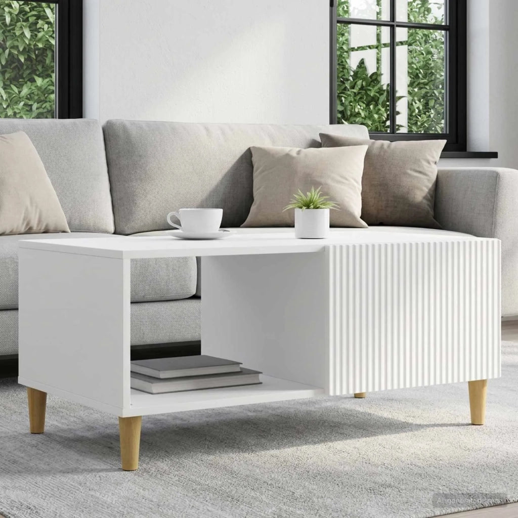 Tavolino da salotto Bianco 90 x 50 x 40 cm Legno ingegnerizzato 894725