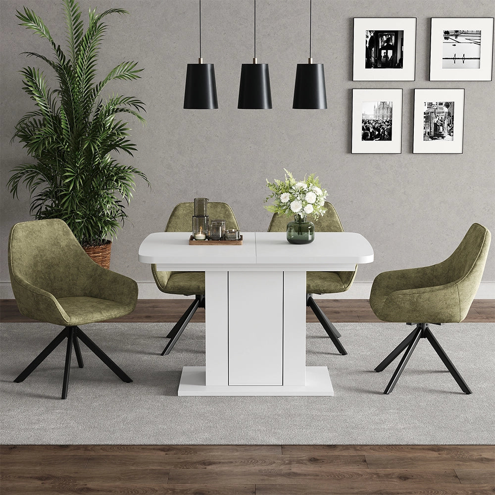 Vicco tavolo da pranzo allungabile Bianco 120 x 80 cm