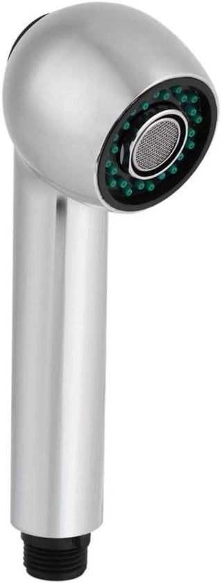 Faucetta da cucina a getto universale con sbriciolatore retrattile, G1/2", 2 funzioni per vasca da bagno, finitura argentea.