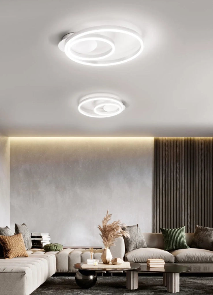 Plafoniera in metallo verniciato bianco Kirko  LED 42W CCT 3000K 4000K 6000K CRI?80 220-240V 50/60Hz 3360Lm