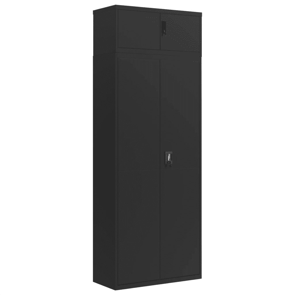 Armadio Classificatore Nero 90x40x240 cm in Acciaio 3188327