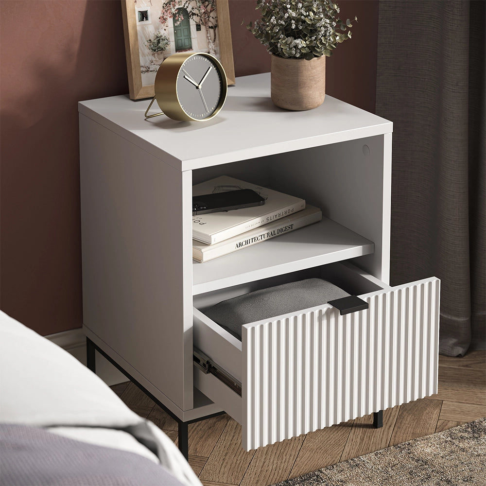 Vicco Comodino Bianco Set di 2