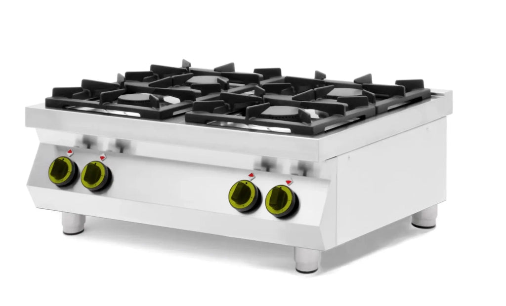 Linea cucina a 4 fuochi per cucina a gas - piano del tavolo, HENDI, Linea Cucina
