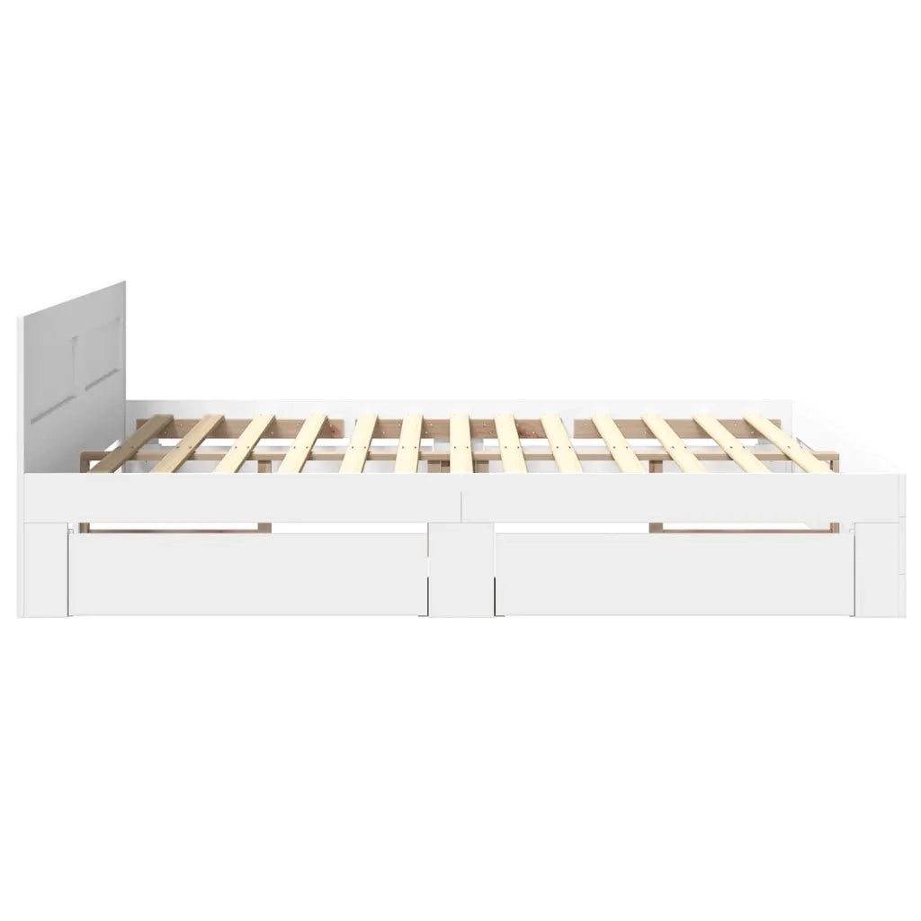 Giroletto con Testiera senza Materasso Bianco 180x200 cm 3295541