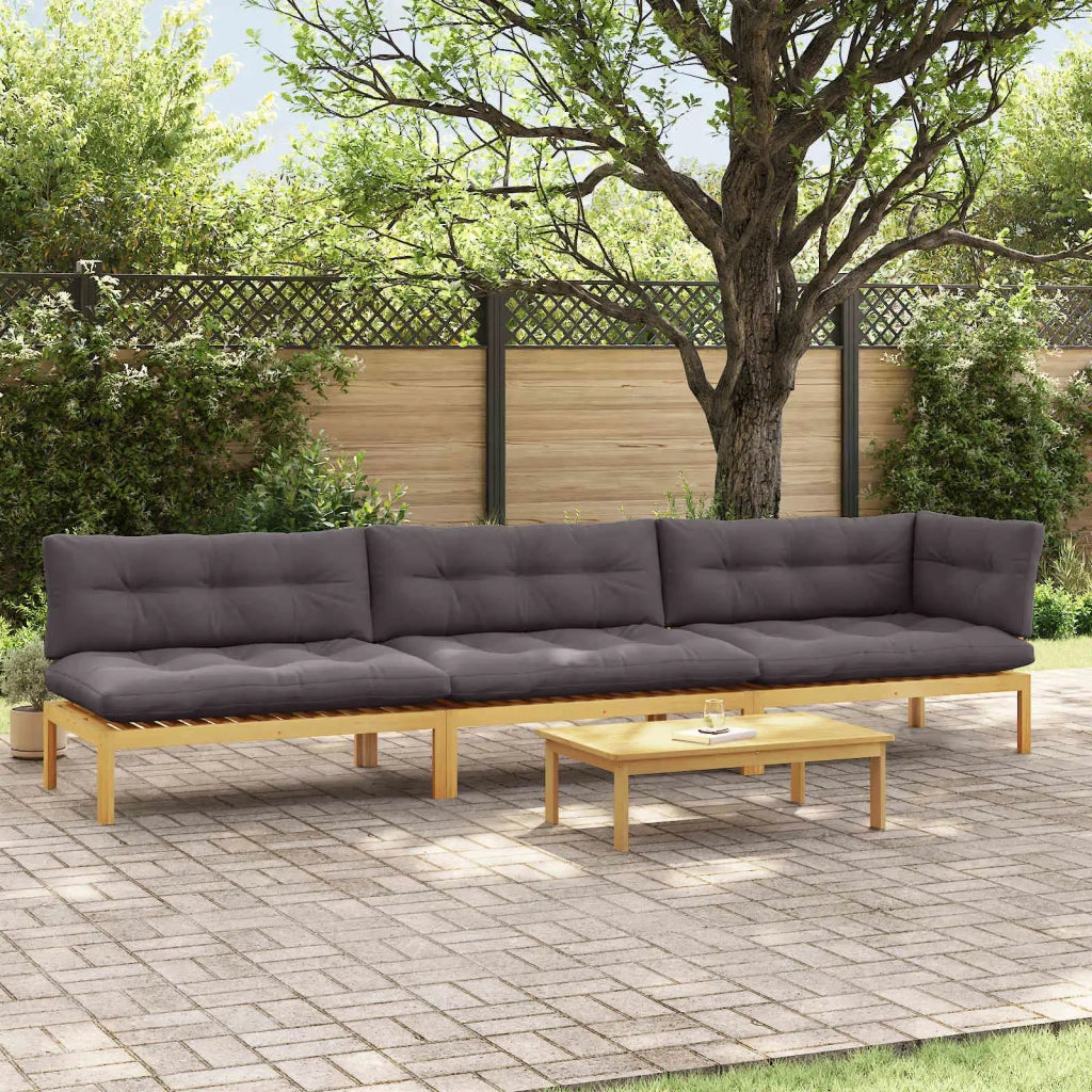 4 Pezzo Unità di divano pallet da giardino 3418288