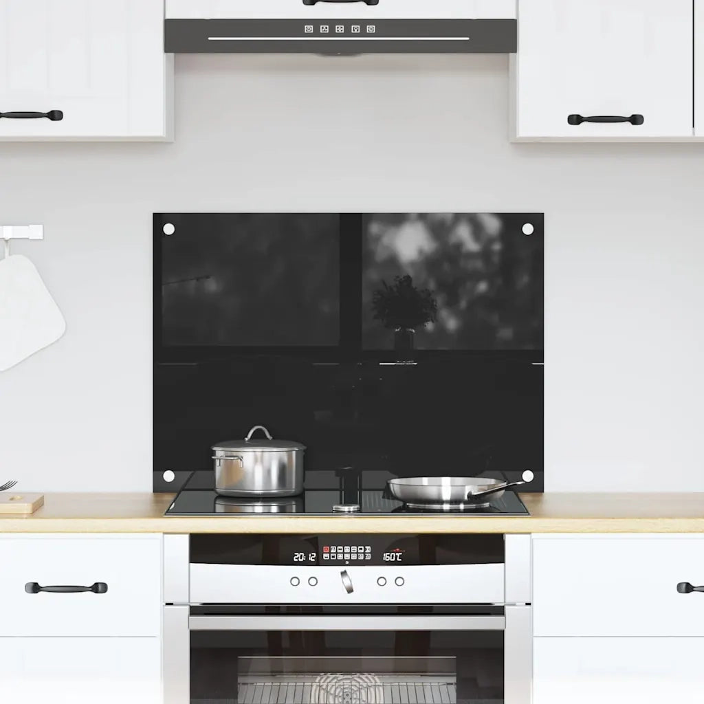 Schienale da cucina Nero 70 x 50 cm vetro temperato CFW6151616
