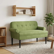 Loveseat con bottoni imbottiti Verde chiaro 120 x 66 x 78 cm 42041831