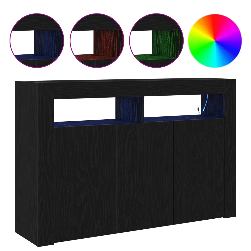 Sideboard Rovere nero Legno ingegnerizzato 116 x 30 x 75 cm