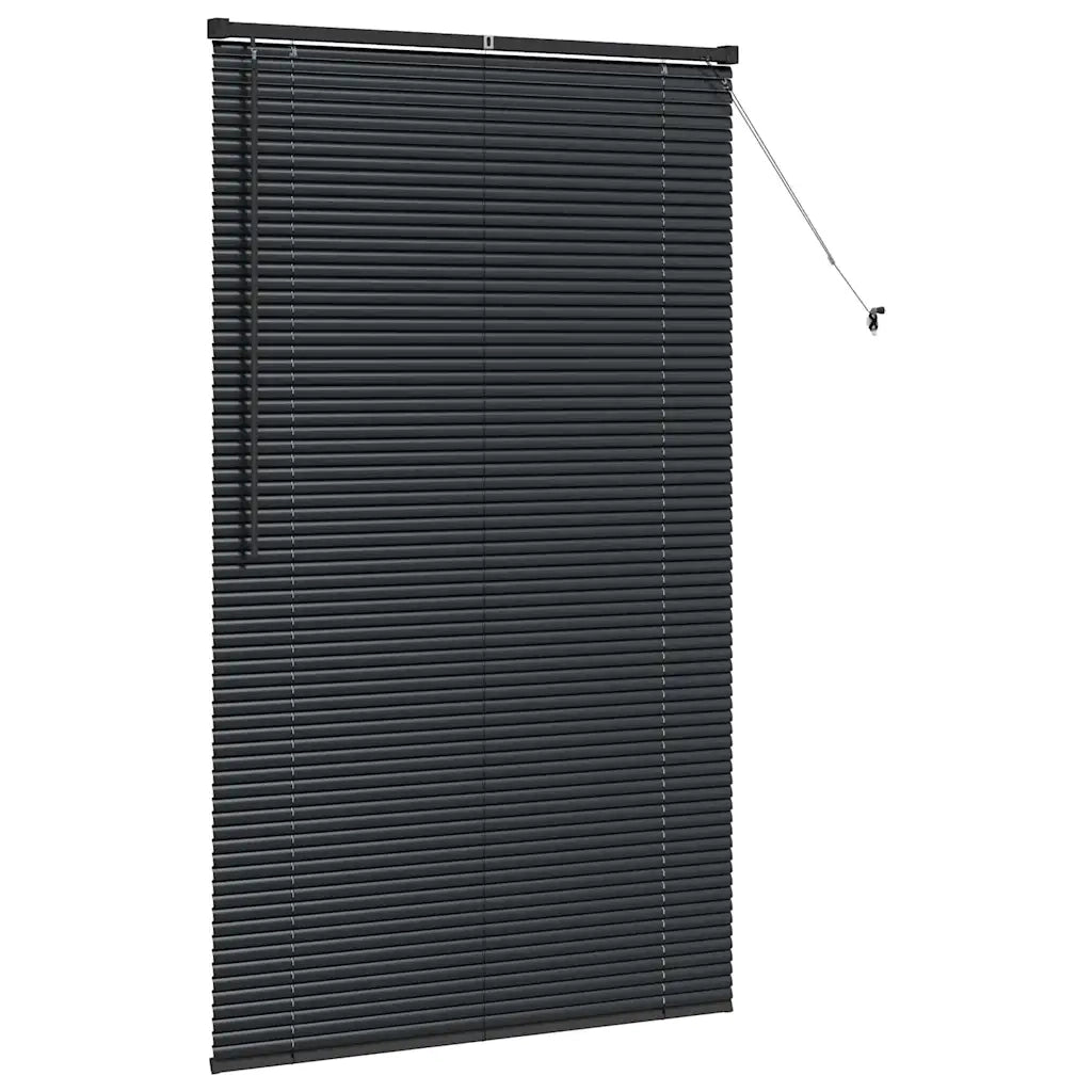 vidaXL Tenda per Finestra con tende Nero Alluminio