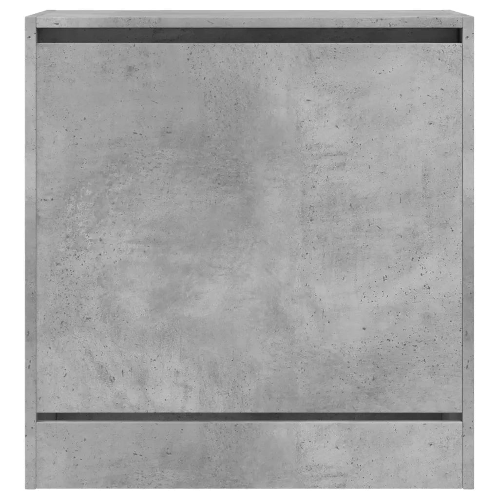 Scarpiera-Scaffale per scarpe Grigio Cemento 60x34x63,5 cm in Legno Multistrato
