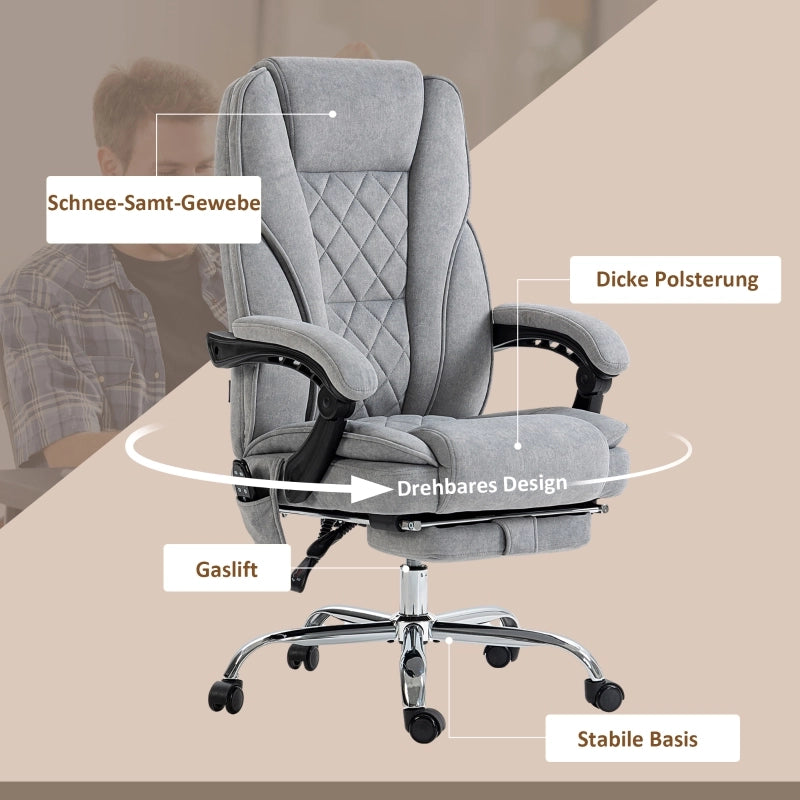 SEDIA Ufficio massaggiante 67x72x111-119 cm Poliestere Grigio