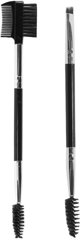 Pennello per ciglia doppio lato - Wimperkam - Wimperborstel - Strumento per trucco - Manico ergonomico - Leggero e duraturo
