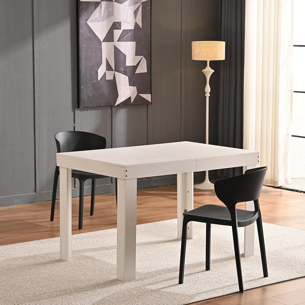 Tavolo da Pranzo Allungabile 120-200x80x76 cm in Legno Bianco