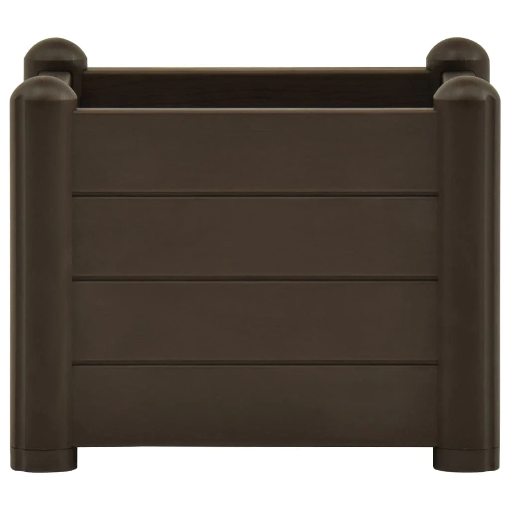 Fioriera rialzata per piante e fiori giardino PP 43 x 43 x 35 cm moka 02_0001227