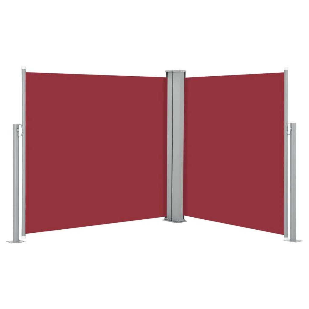 Tenda da sole laterale retrattile/schermo privacy per patio giardino terrazza balcone 100 x 600 cm rosso 02_0007451