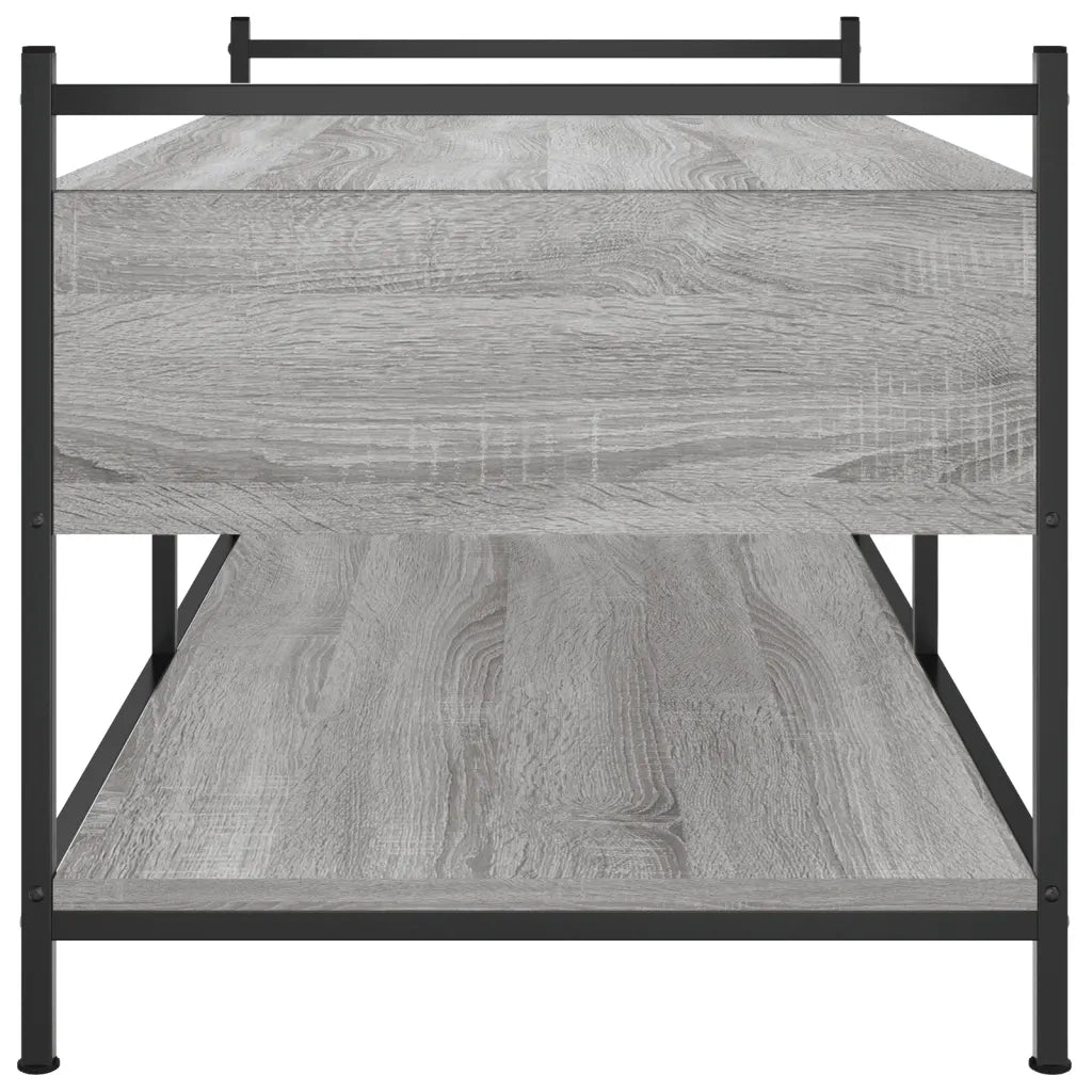 Tavolino da Salotto-Tavolino da soggiorno-Tavolo Grigio Sonoma 99x50x50 cm Legno Multistrato