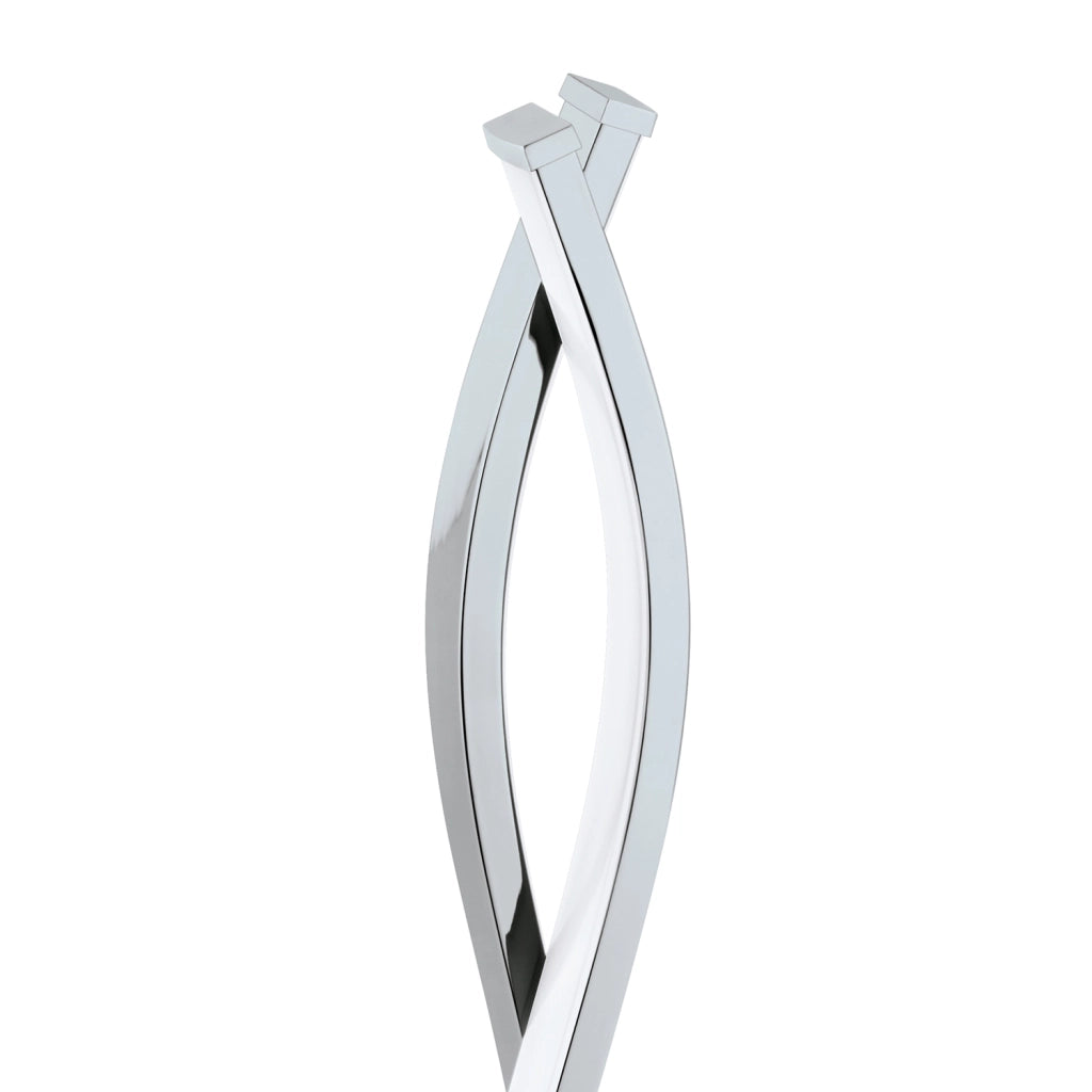 Lampada Da Tavolo Moderna Lasana 2 Acciaio Cromo 2 Luci Led Integrato 5,5W