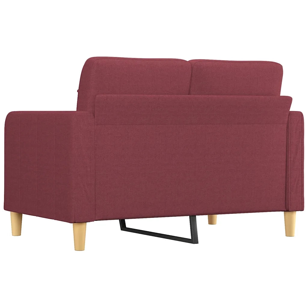 Divano a 2 Posti Rosso Vino 120 cm in Tessuto 359089