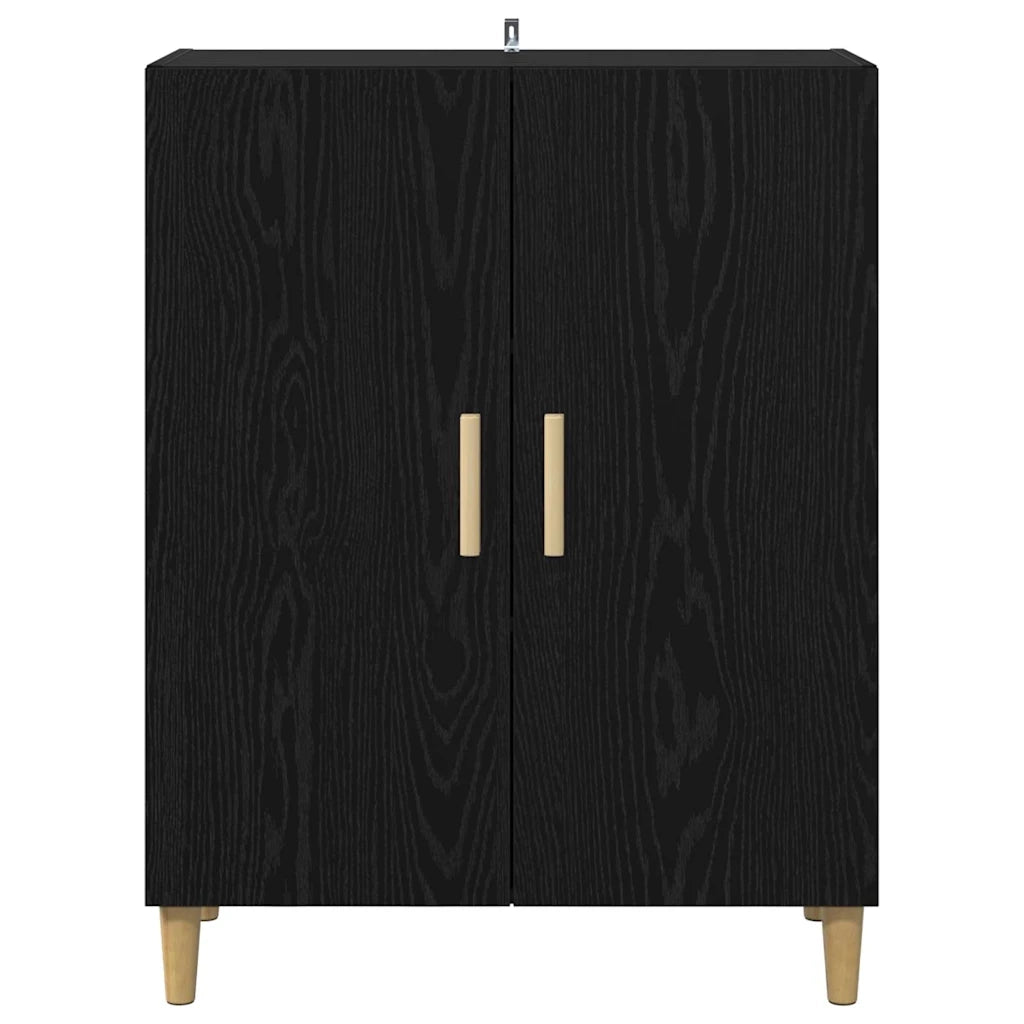 Credenza Rovere Nero 70 x 34 x 90 cm Legno multistrato