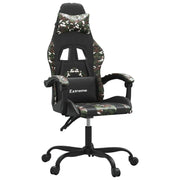 Sedia da Gaming | Sedia da e-sports Nero e Mimetico in Similpelle