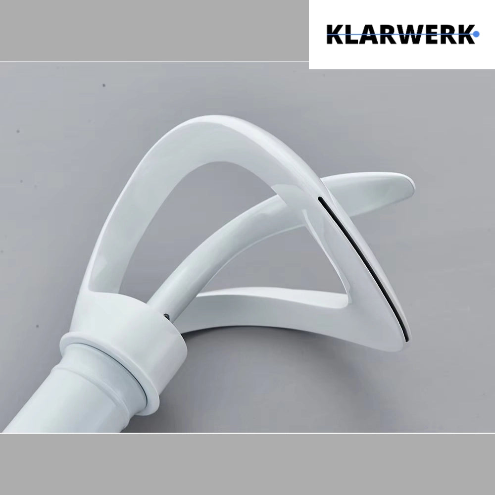NAVIS | Rubinetto da bagno a cascata di design bianco alto | Elegante  in acciaio inox premium per lavelli alti miscelatore 2 attacchi