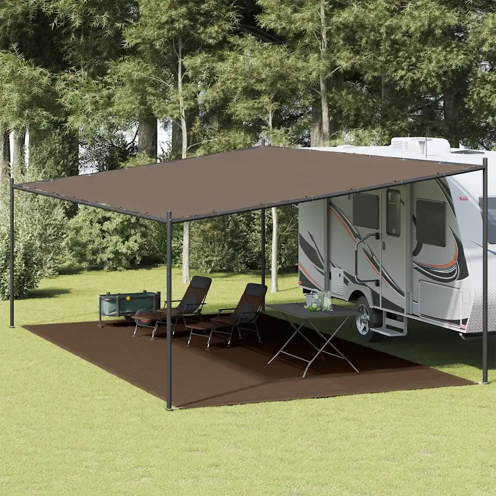 Tappeto da Tenda 400x700 cm Marrone 310814