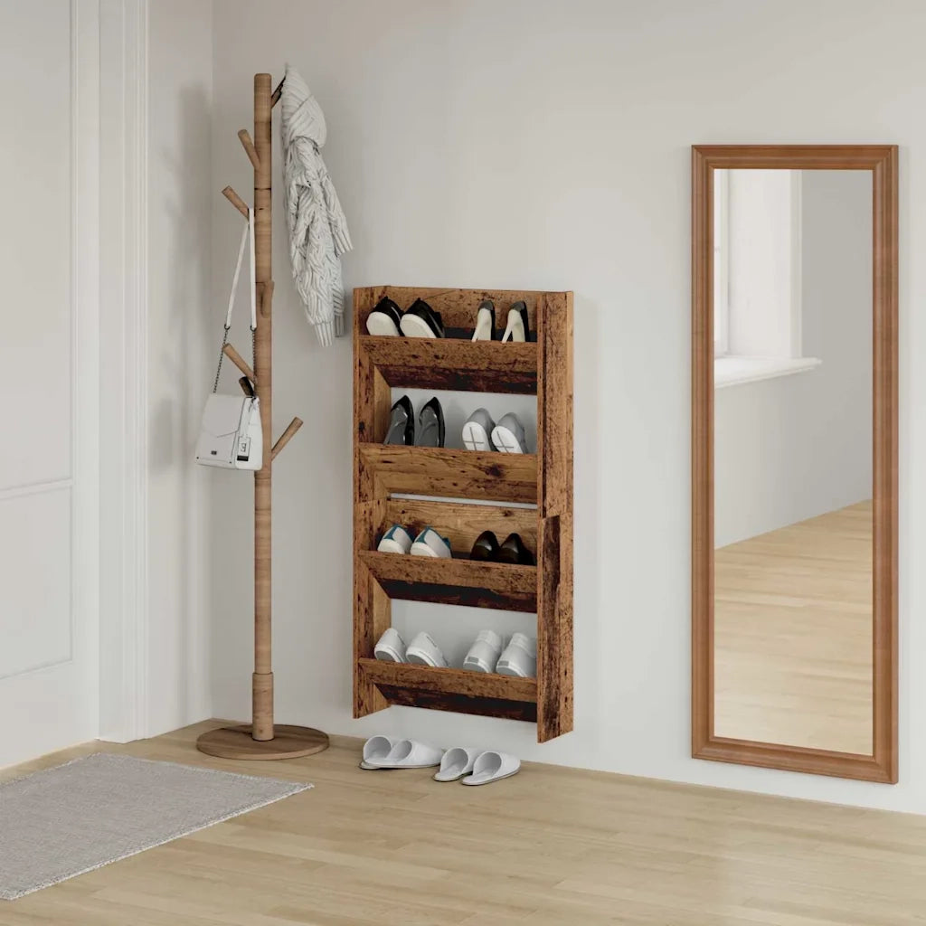Mobile per scarpe 2 pcs Legno vecchio 60 x 18 x 60 cm 875141