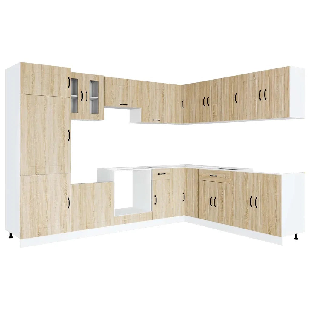 Set Mobili da Cucina 14 pz Kalmar Rovere Sonoma in Truciolato