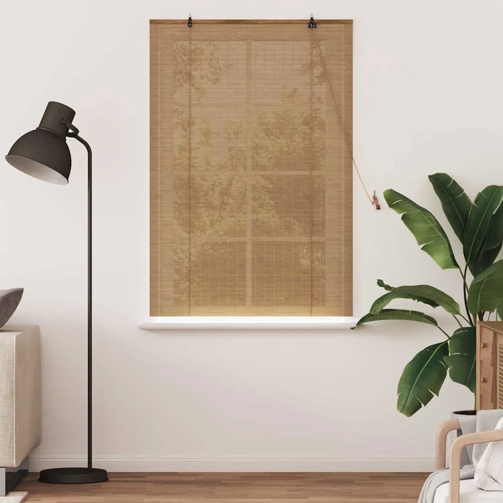 Tenda a rullo con tende Marrone 110 x 160 cm Bambù 42006854