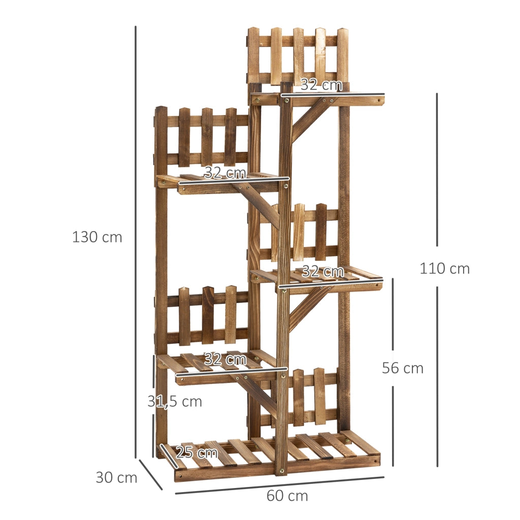 Libreria da Giardino in Legno con Ripiani ¨C Minimal ¨C 60x30x130cm