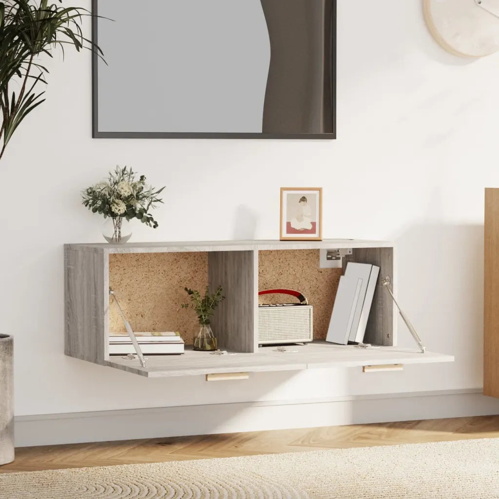 Mobile Pensile Grigio Sonoma 100x36,5x35 cm Legno Multistrato 817610