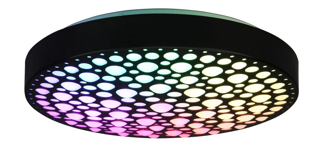 Plafoniera da Interno a LED in Plastica Nero Opaco