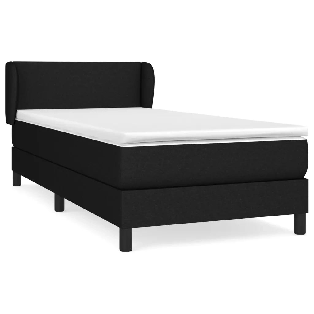 Giroletto a Molle con Materasso Nero 90x200 cm in Tessuto cod mxl 32171
