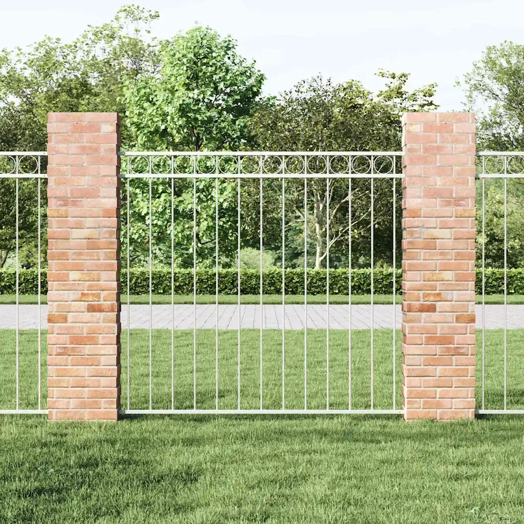 Elemento Recinzione ASSEN 170 x 150 cm Acciaio Bianco 42003929