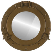 Specchio da Parete Design Oblò Ø30 cm in Alluminio e Vetro 357852