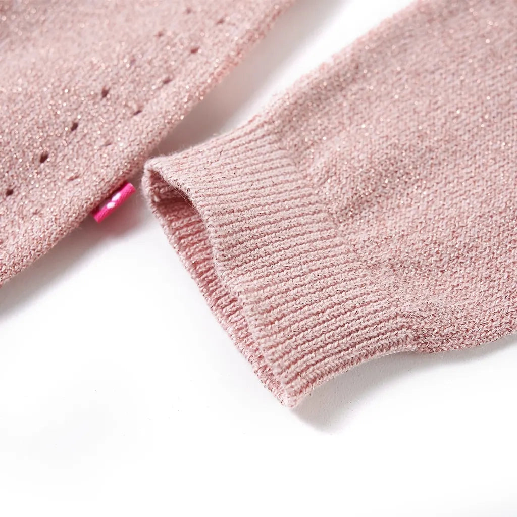 Cardigan da Bambina Lavorato a Maglia Rosa Tenue 104 14520
