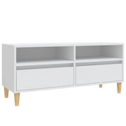 Mobile TV multimediale mensola TV credenza mobile TV sala da pranzo soggiorno camera da letto 100 x 34,5 x 44,5 cm legno ingegnerizzato bianco 02_0025469