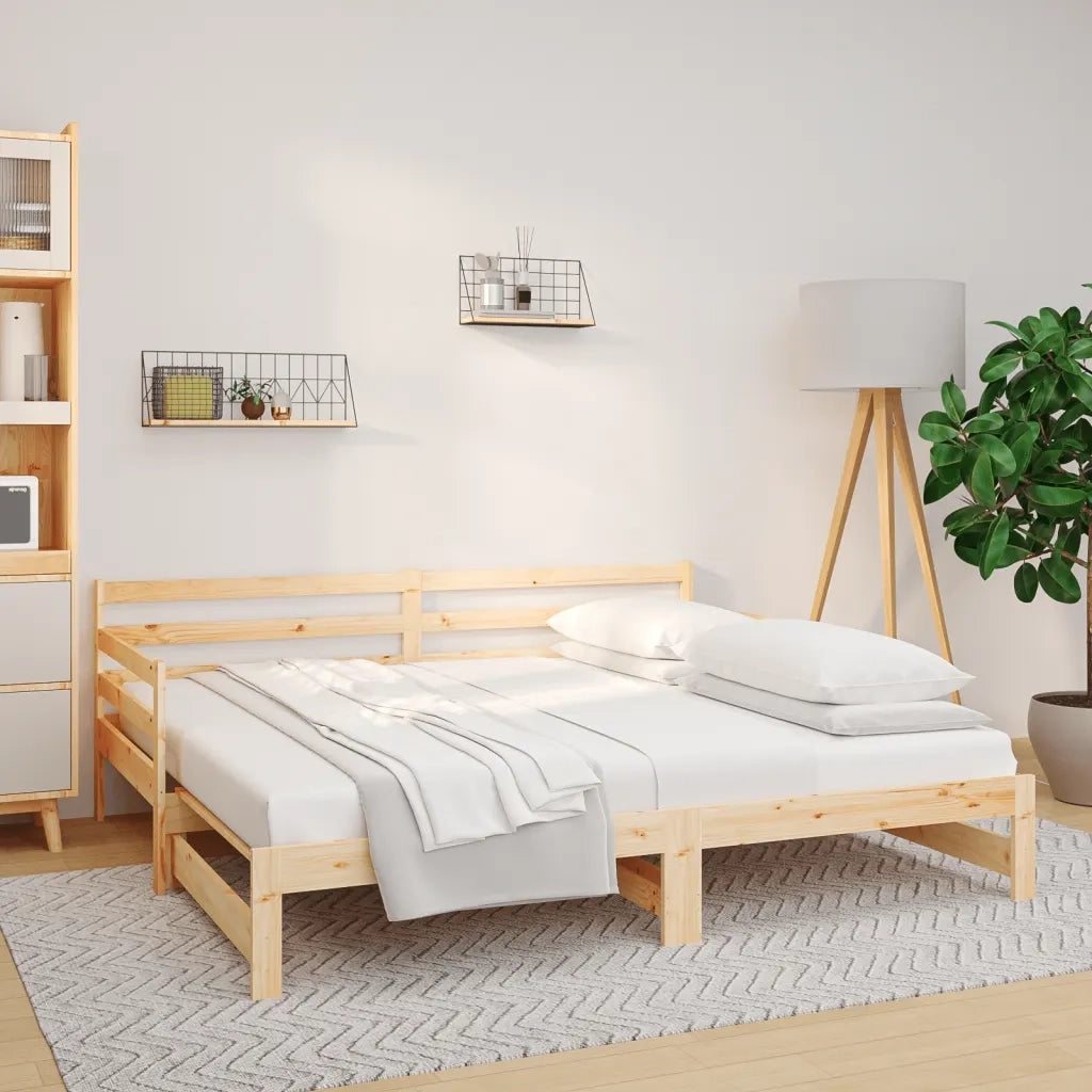 Dormeuse Estraibile 2x(80x200) cm in Legno Massello di Pino 814699