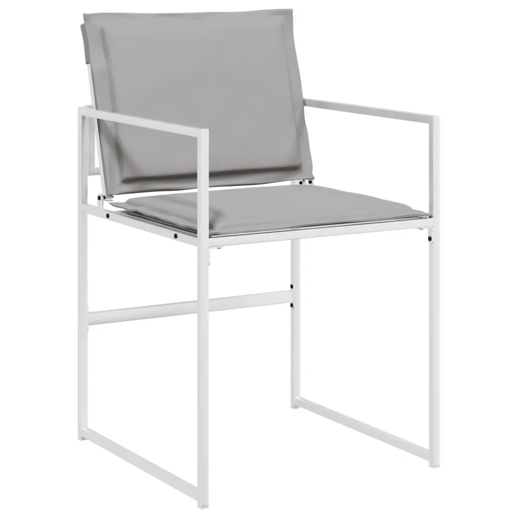 Set da Pranzo da Giardino 13 pz con Cuscini Bianco in Textilene 3295095