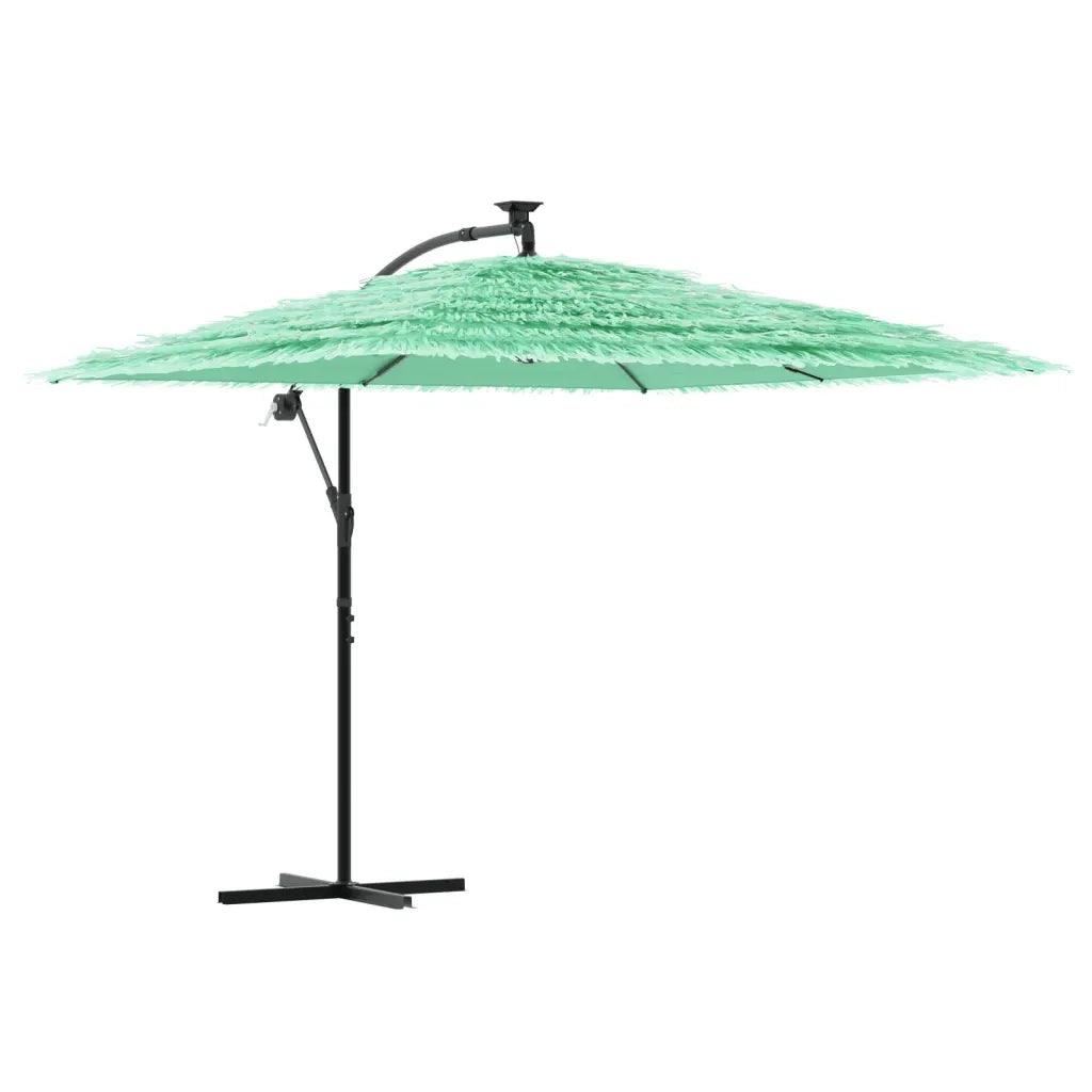Ombrellone da Giardino-Ombrello da Balcone con Palo in Acciaio Verde 269x269x235 cm