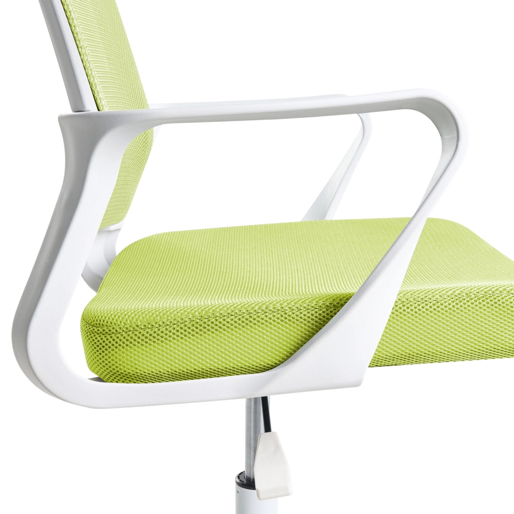Sedia da ufficio in tessuto a rete verde lime imbottitura regolabile in altezza girevole da scrivania per computer per ufficio domestico