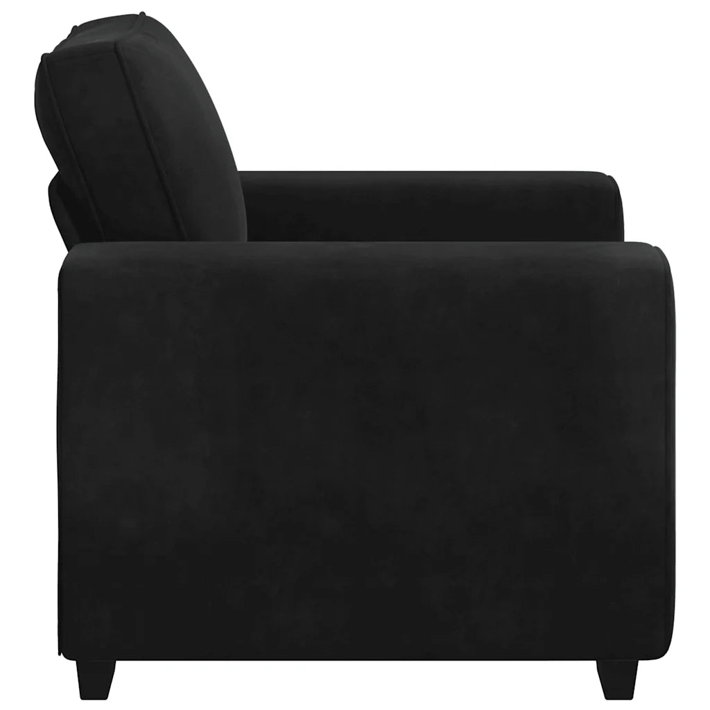 Divano Sedia-Poltrona-Sofa Relax Nero 60 cm Velluto 155330