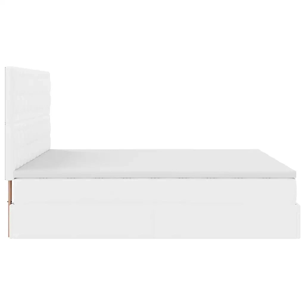 Struttura Letto Pouf con Materassi 200x200 cm Similpelle 3313660